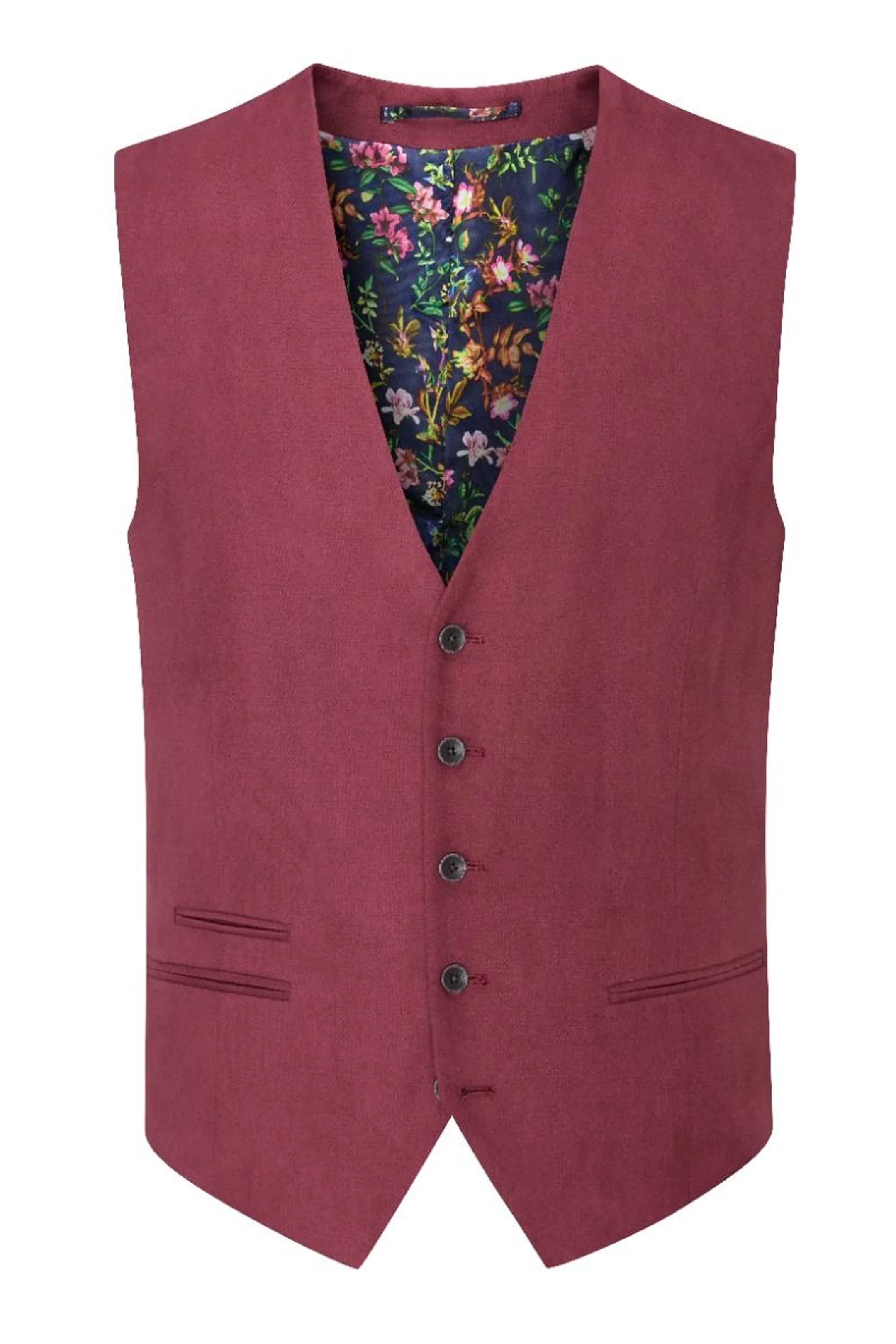 Camplin Raspberry Waistcoat - Image 3