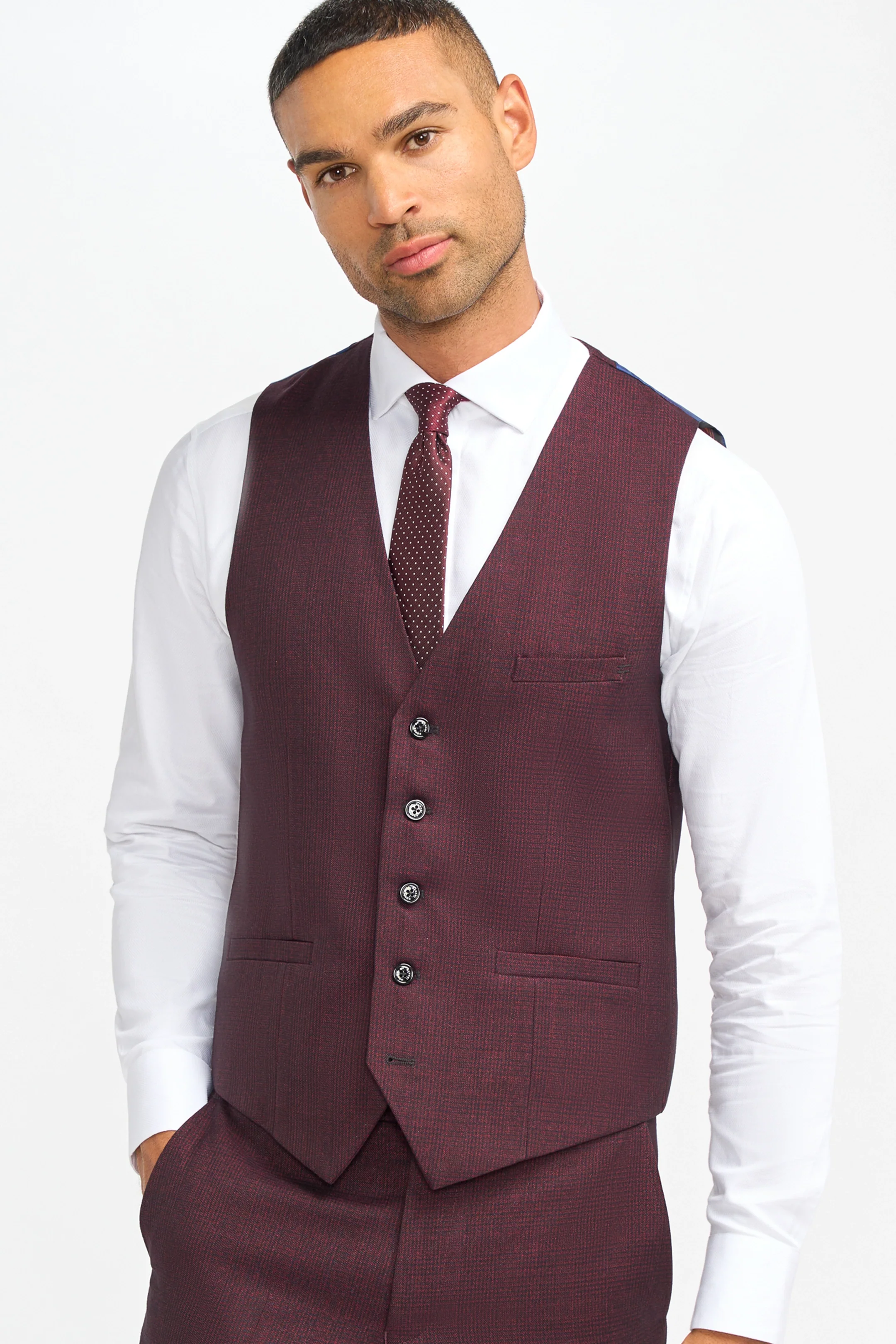 Caridi Wine Three Piece Suit - Image 4