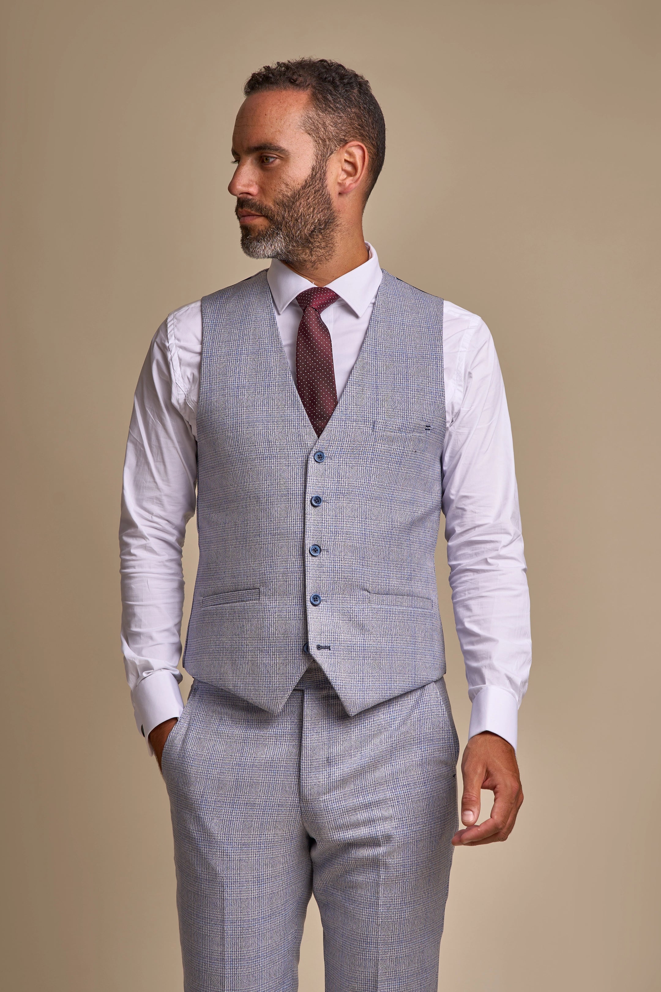 Caridi Sky Check Three Piece Suit - Image 3