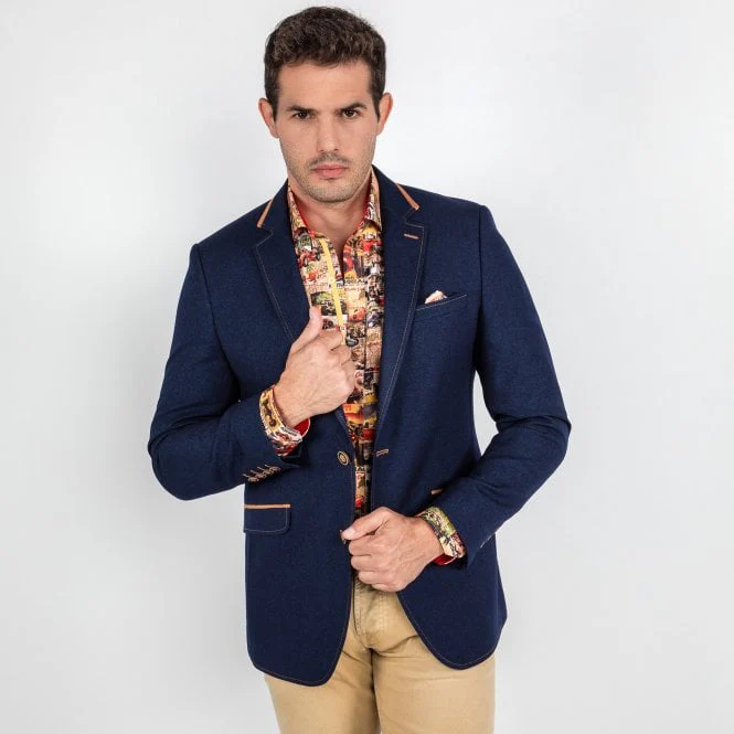Claudio Lugli Navy Jacket with Waistcoat - Image 3