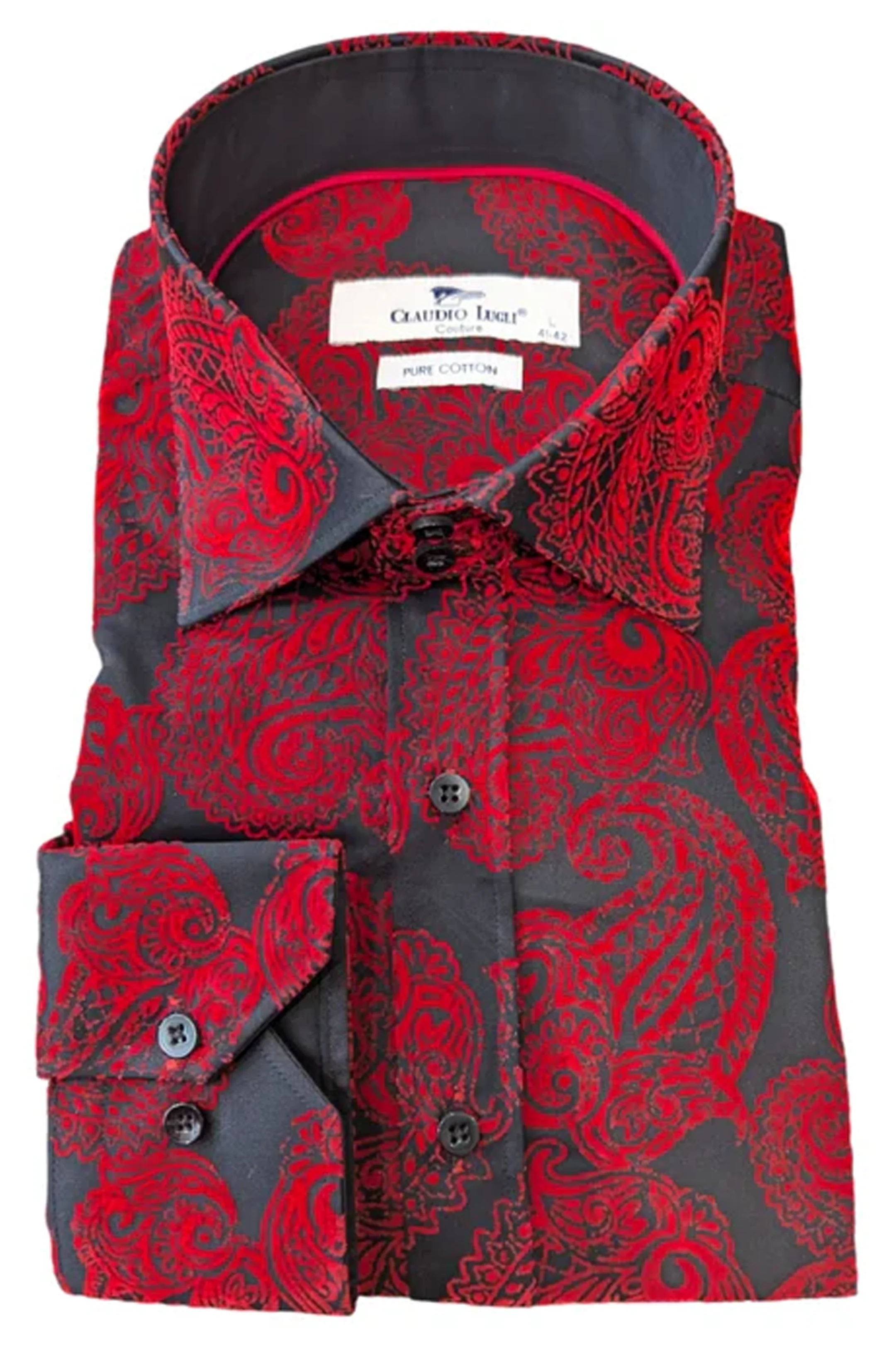 Claudio Lugli Paisley Flocked Shirt - Image 4