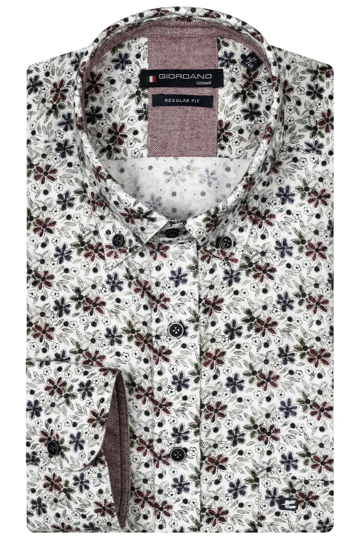 Giordano Winter White Long Sleeve Print Shirt - Image 4
