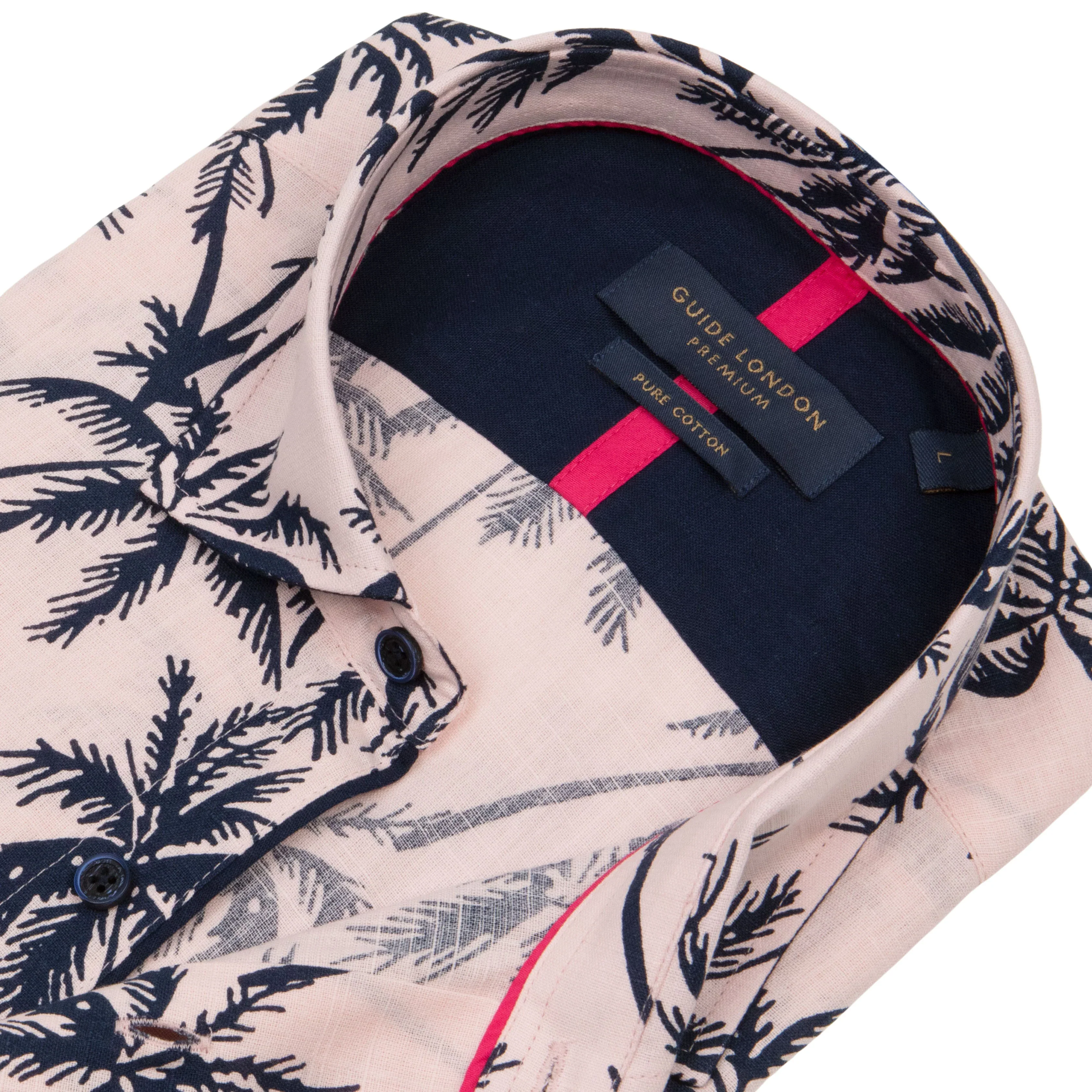 Guide London Tropical Palms Short Sleeve Shirt - Image 4