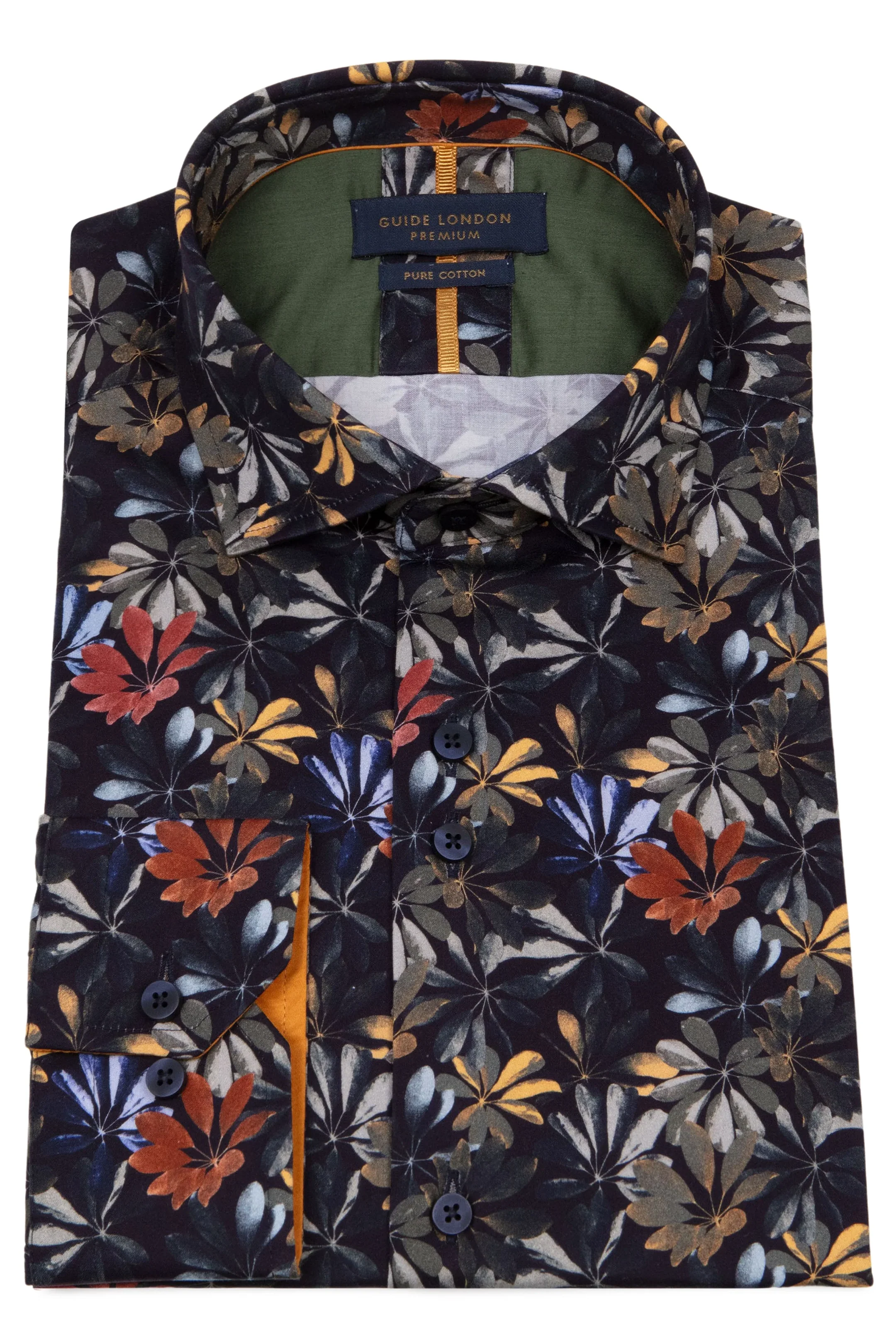 Guide London Leafy Navy Shirt - Image 3