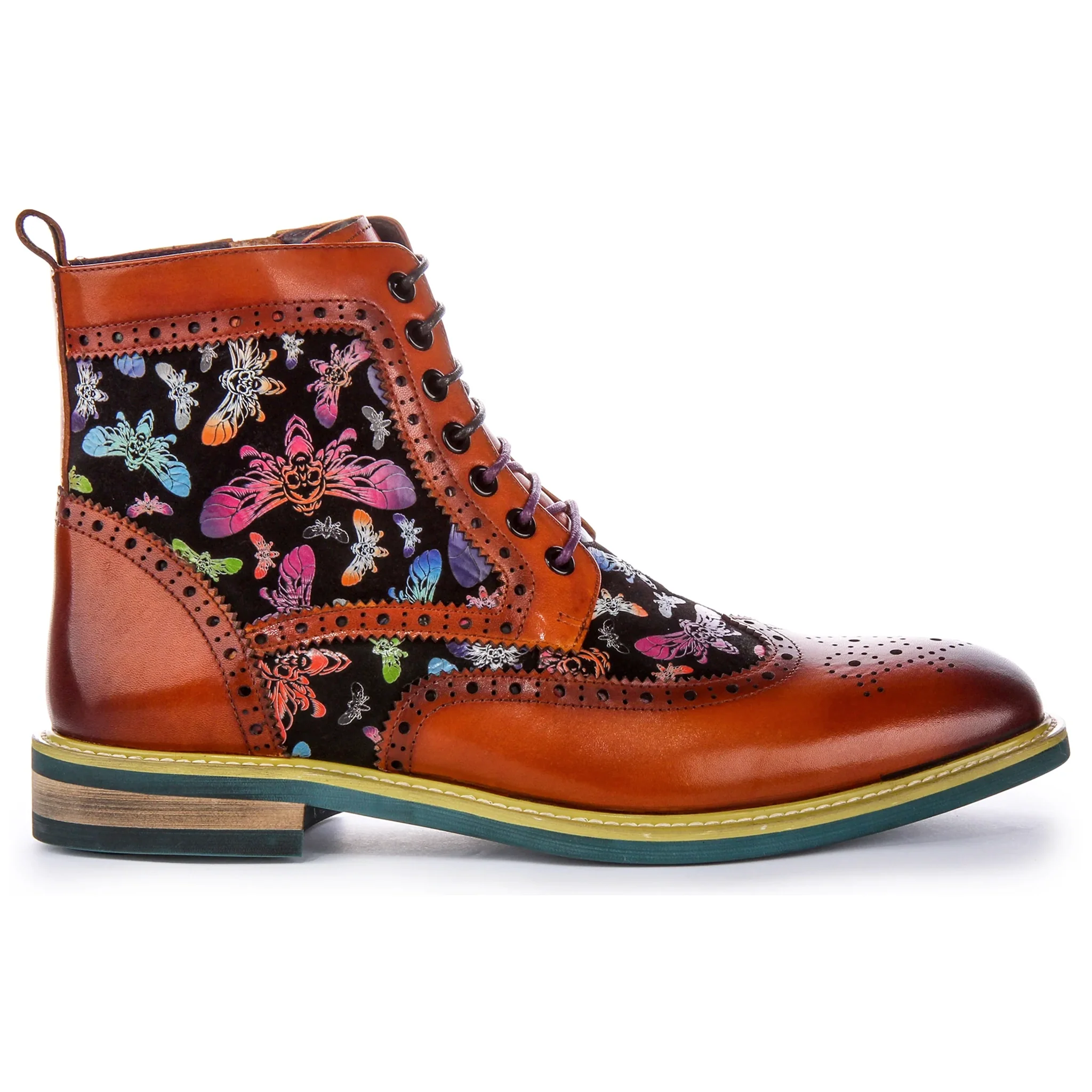 Hi Kennedy Multi-Colour Print Boots In Brown - Image 6