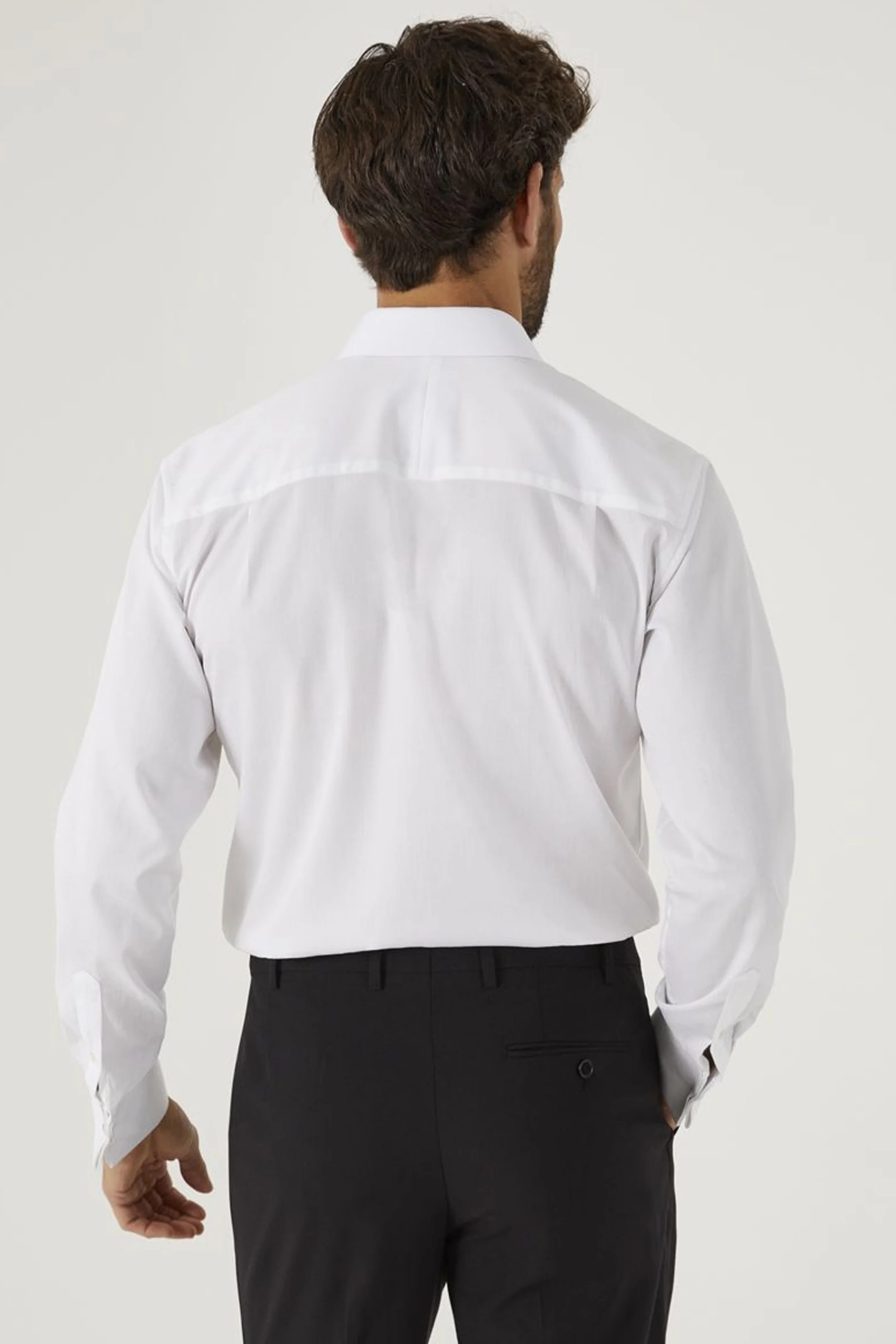 Luxury Tailored White Dress Shirt - Image 3