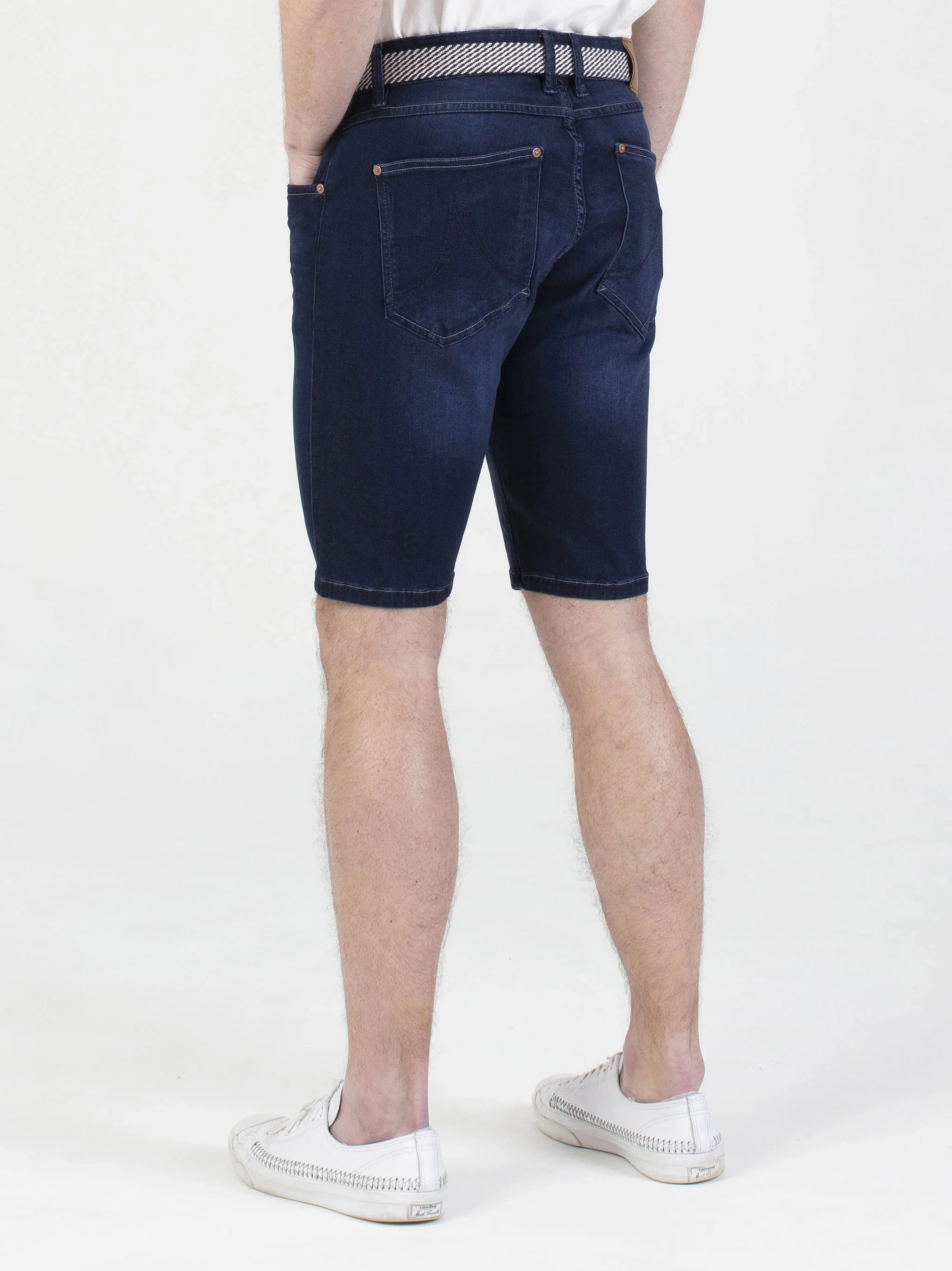 Mish Mash High Stretch Paul Blue Azure Denim Shorts - Image 3