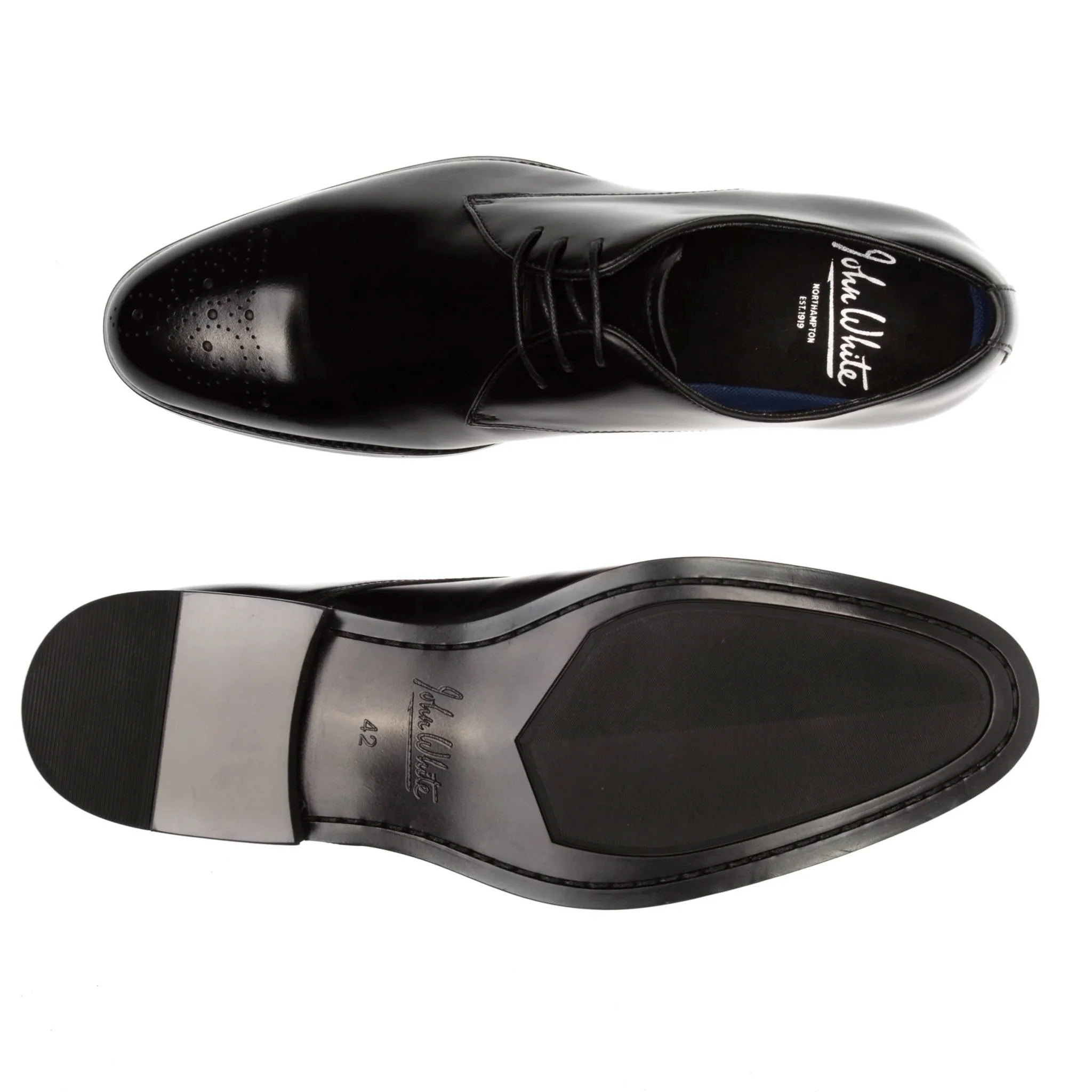John White Romsey Black Derby Shoes - Image 4