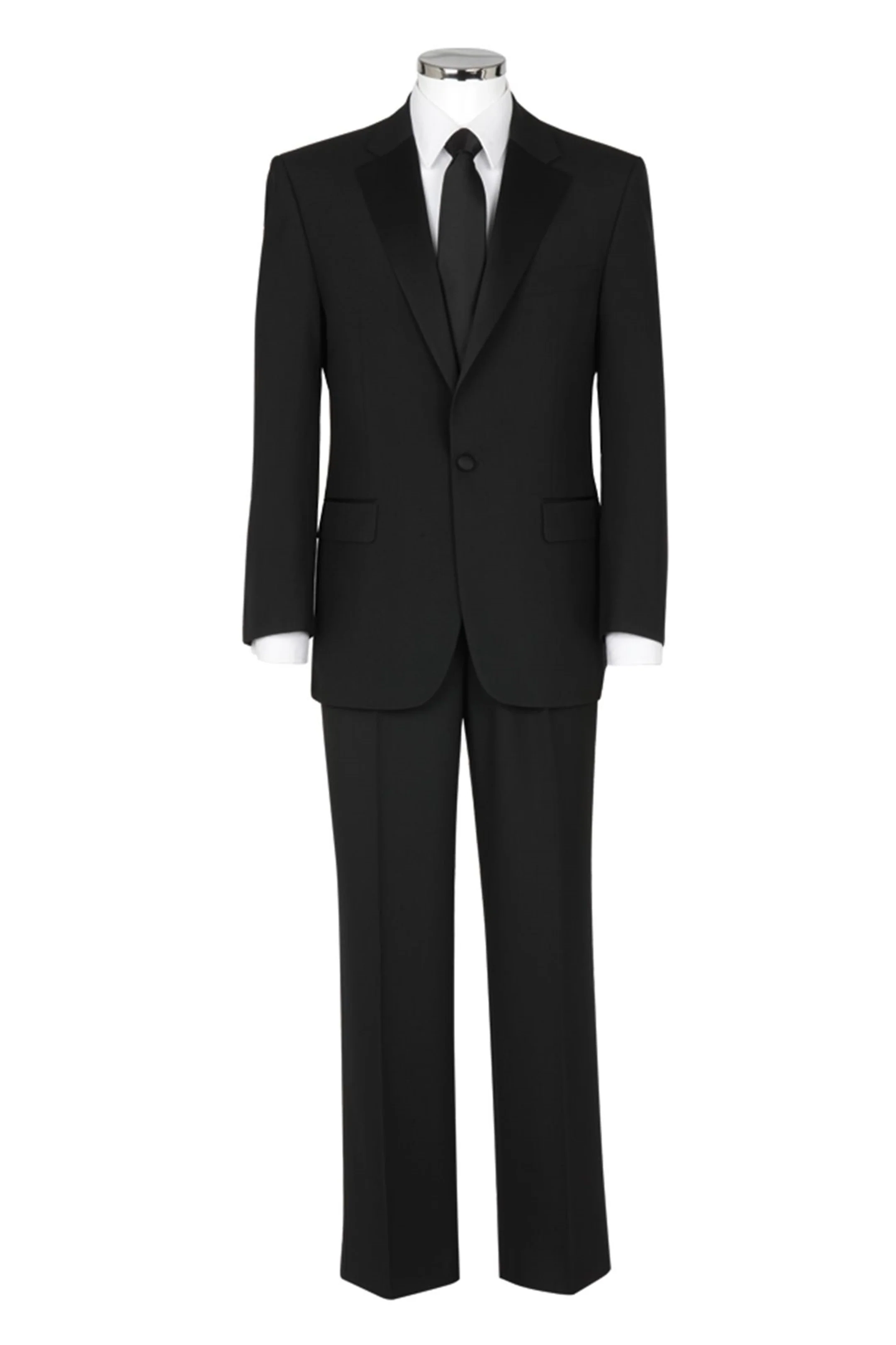 Black Classic Fit Dinner Suit - Image 5