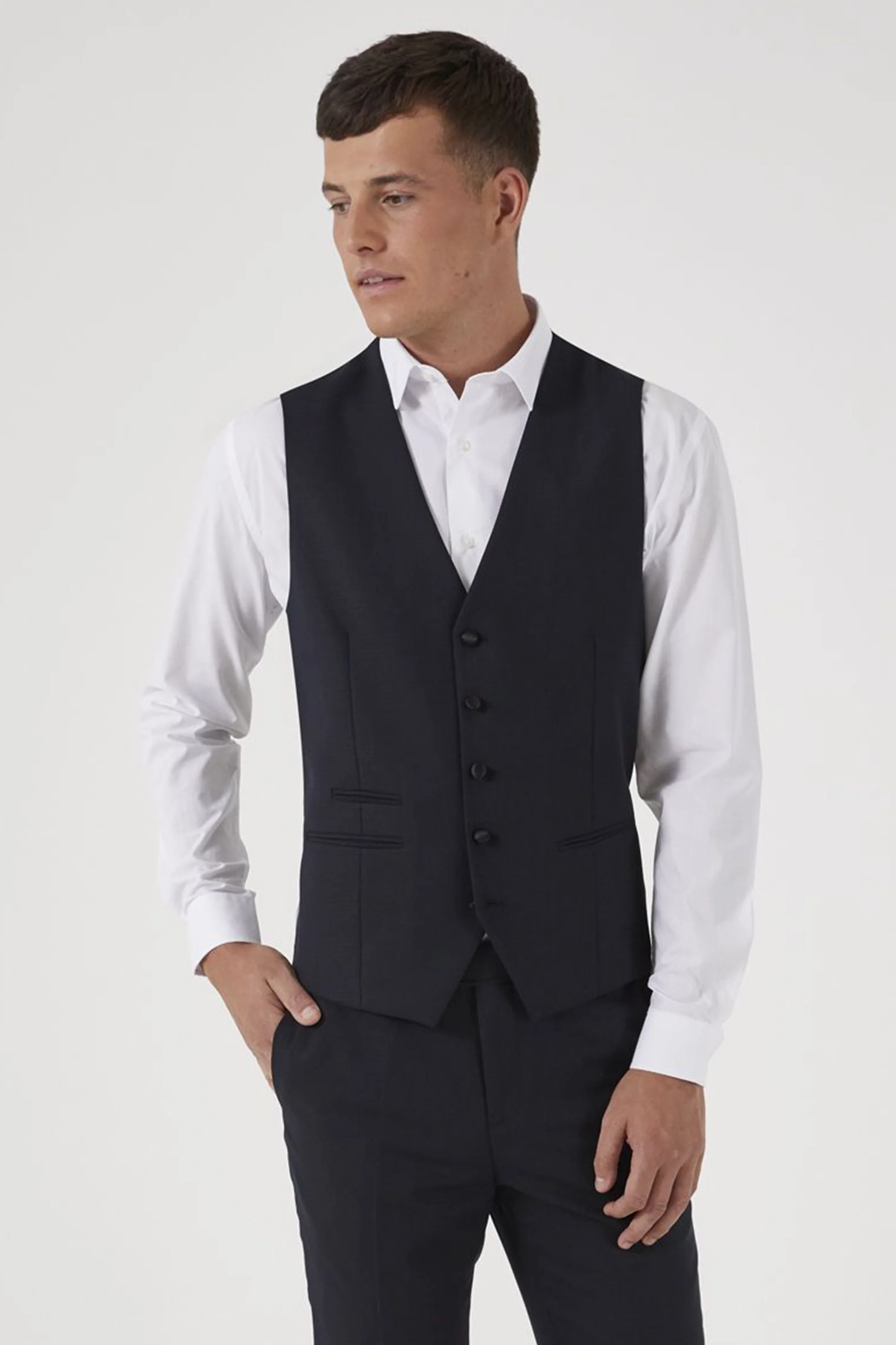 Newman Tailored Black Check Dinner Suit - Image 3