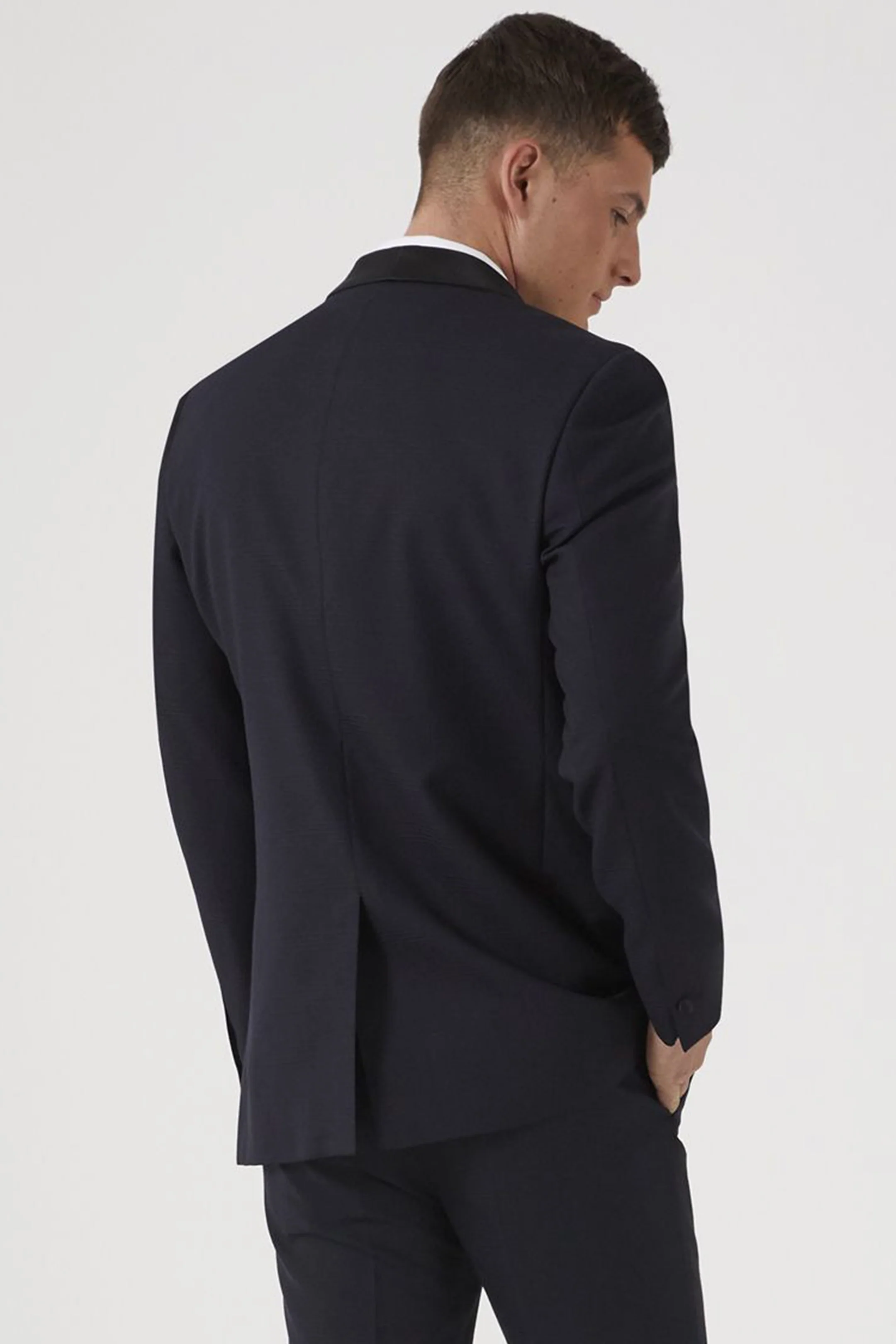 Newman Tailored Black Check Dinner Suit - Image 7